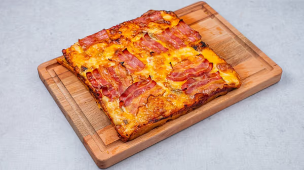Say cheese and bacon Detroit style